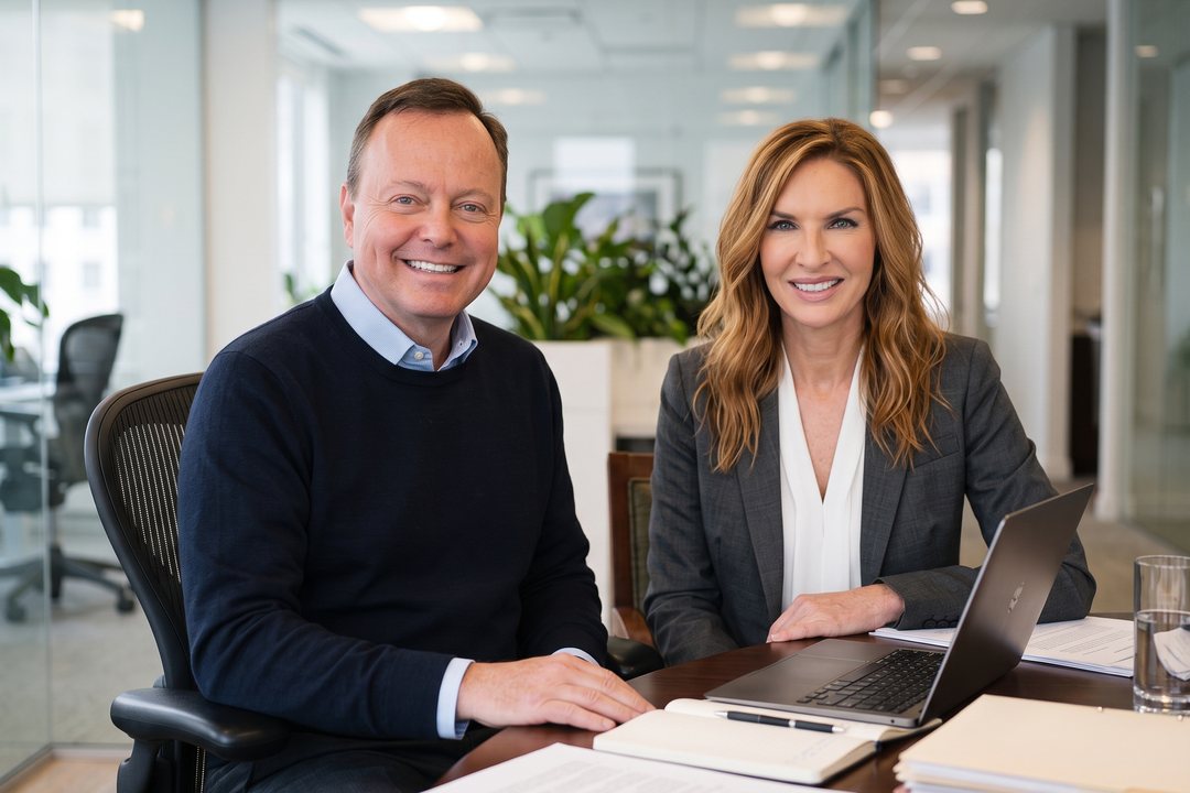 Sean G. McKinsley and Kimberly J. White, RCICs, working together in an office